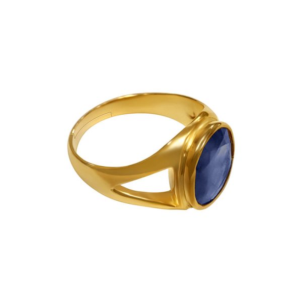 blue sapphire neelam ring