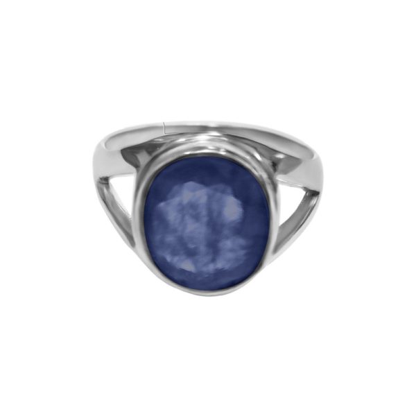 blue sapphire neelam ring