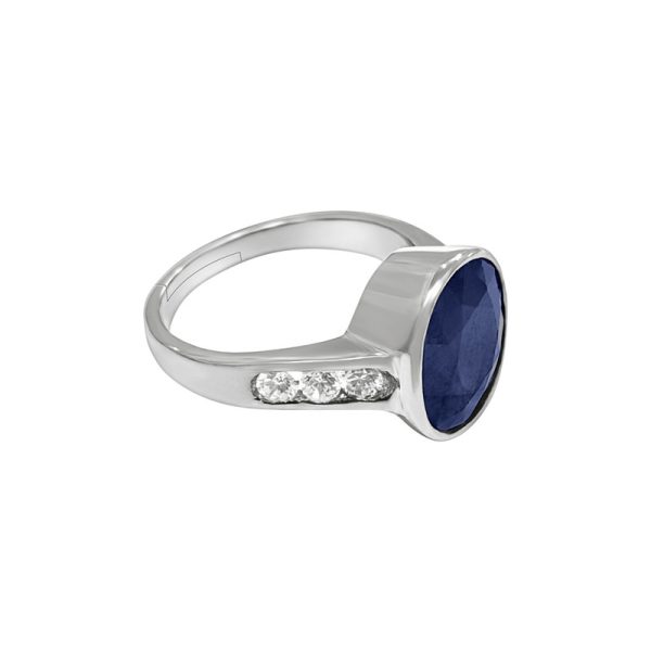 blue sapphire neelam ring