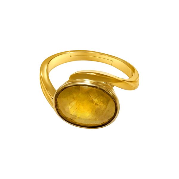 yellow sapphire pukhraj ring