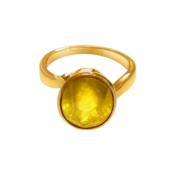 yellow sapphire pukhraj ring