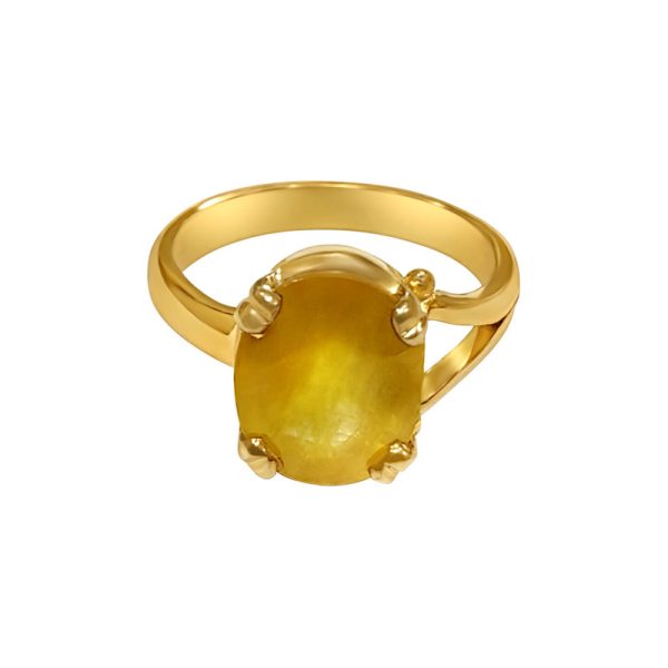 yellow sapphire pukhraj ring