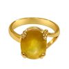 yellow sapphire pukhraj ring