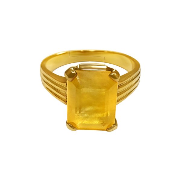 yellow sapphire pukhraj ring