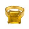 yellow sapphire pukhraj ring