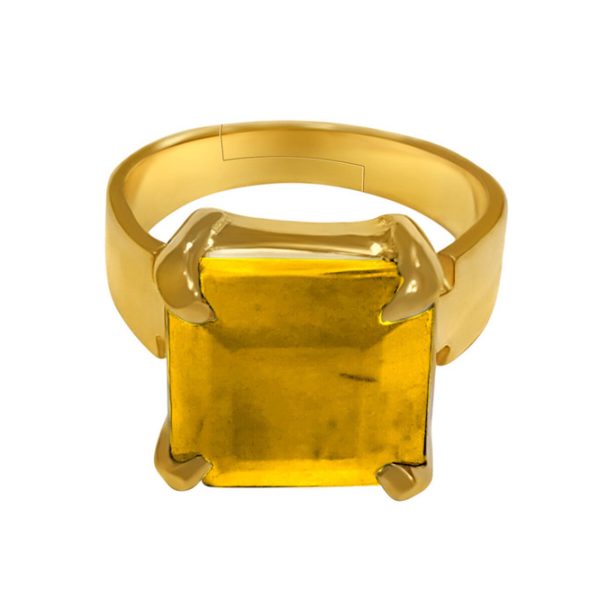 yellow sapphire pukhraj ring