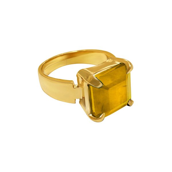 yellow sapphire pukhraj ring