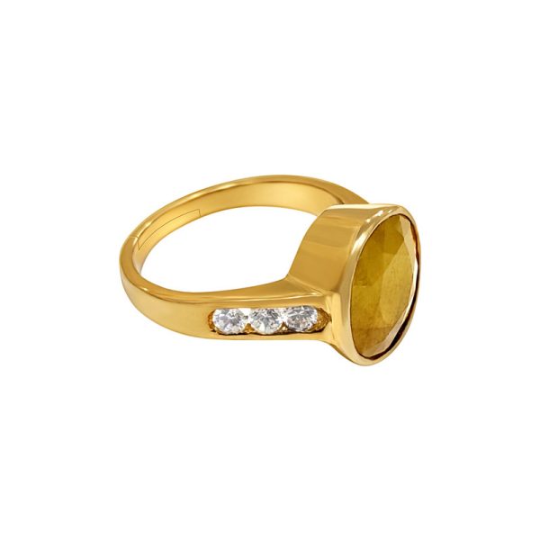 yellow sapphire pukhraj ring