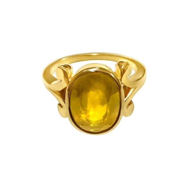 yellow sapphire pukhraj ring