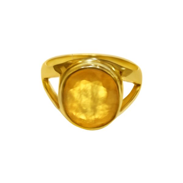 yellow sapphire pukhraj ring