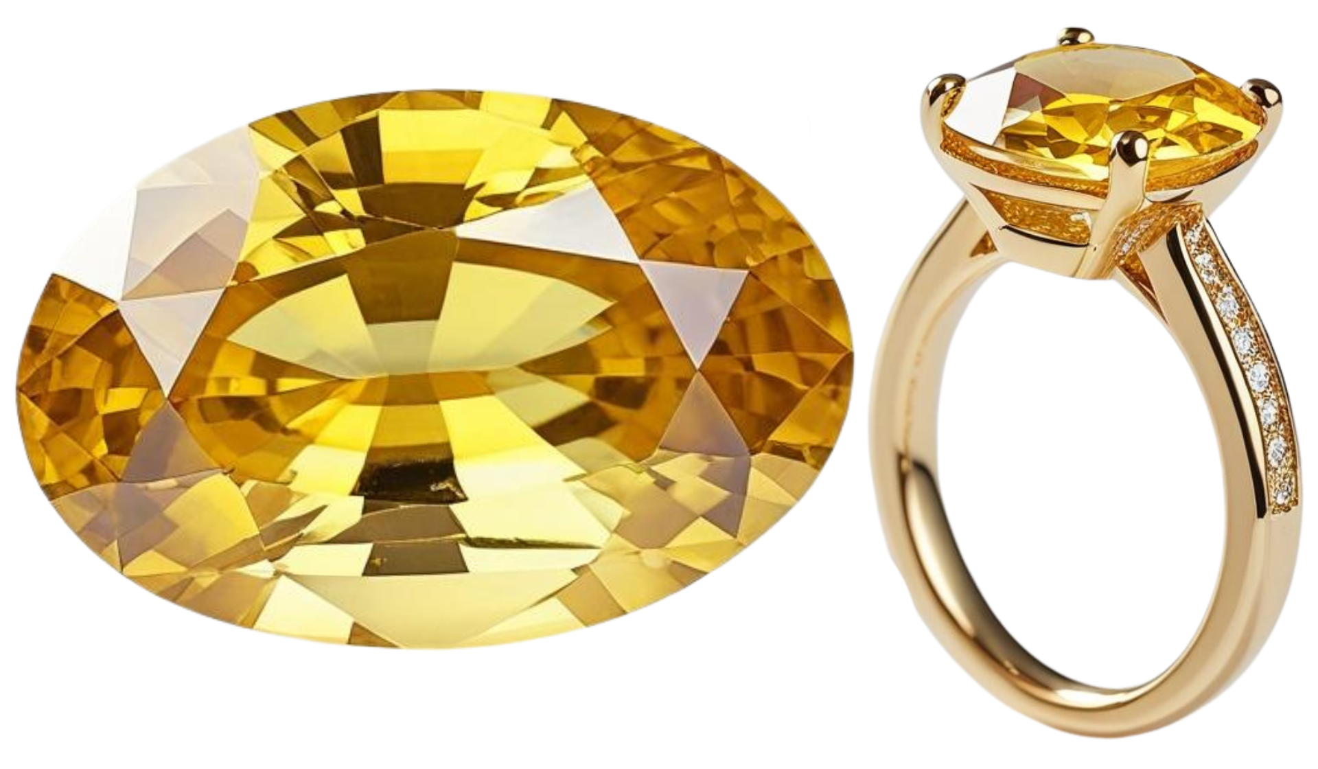pukhraj stone yellow sapphire ring